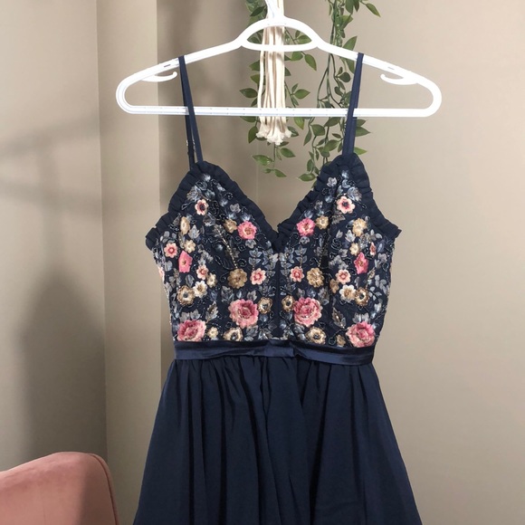 OBD Embroidered Floral Tulle Fit-&-Flare Dress - Picture 3 of 7